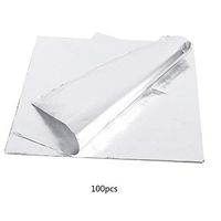 Zerone 100Pcs Thickened High Temperature Resistant Aluminum Foil Wrap Paper for BBQ Barbecue Baking