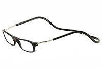 CliC Magnetic Closure Reading Glasses XXL with Adjustable Headband Black 1.75