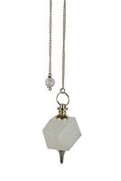 Excel Pentagon Shaped White Quartz Pagan Healing Reiki Pendulum
