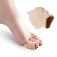 zinnor Hammer Toe Straightener Protector Sleeve Tube with Big Toe Gel Spacers Cushion for Bunion, Hallux Valgus, Toe Alignment, Overlap Toes, (Pack of 4)