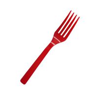 Party Essentials N24507RD Medium-Weight Hard Plastic Plastic Forks, Red (1,200 Count)