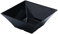 Yanco RM-4109BK Rome Square Bowl, 4 qt Capacity, 10" Width, 10" Length, 4" Height, Melamine, Black Color, Pack of 12