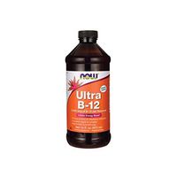 NOW Supplements, Ultra B-12, Liquid, 800 mcg Folic Acid, Cellular Energy Production*, 16-Ounce