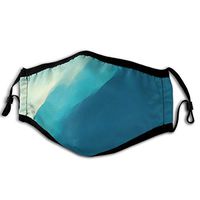 Oil Artwork Cloud Wave Image with Ombre Colored Breathing ApparatusComfortable Health for Gray Sky with Adjustable Earloop