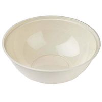 BalsaCircle 8 pcs 4 qt Ivory Plastic Round Bowls - Disposable Wedding Party Catering Tableware