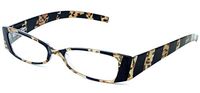 Calabria 760 Animal Print Reading Glasses w/Matching Case in Gold +6