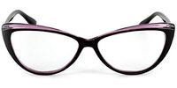 Colorful Two Tone Cat Eye Reading Glasses for Women (Purple +2.00) Carrying Case Included