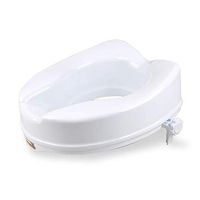 JOEPET Portable Clip-On Raised Toilet Seat, Raised Toilet Seat Without Lid, Elongated Toilet Seat for Elderly, Handicapped, Disabled Individuals