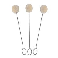 IETONE 20 Pieces Wool Daubers Ball Brush Leather Dye Dauber Dyeing Applicator with Metal Handle for DIY Crafts Projects