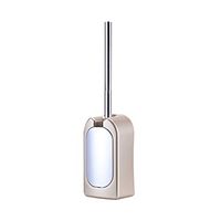 Betty Toilet Brush Holder, Toilet Brush Set Creative Without Drilling 360° No Dead Corner Toilet Brush Toilet Brush Holder Toilet Cleaning Household Holders (Color : Champagne)