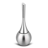 Amazcafe Toilet Brush Set Stainless Steel Bathroom Bowl Cleaner WC Cleaning Tool w/Lid