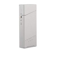 BNQL Slim Metal Cigarette Case for Women with 20 Cigarettes Cigarette Holder (Silver)