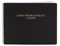 BookFactory FFL Bound Book/FFL Log Book/FFL Record Book - 100 Pages, Black-TransLux Cover - Wire-O, 11" x 8 1/2" (LOG-100-GUN-W01-FFL-T40)