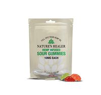 Nature's Healer Hemp Gummies - Calming, Help Sleep - Relieve Stress Anxiety, Inflammation - Improve Mood - Full Plant Extract - 200 MG (Sour Gummies)