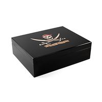 Pirate Treasure High Gloss Cigar Humidor 75 Count