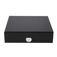 Cigar Humidor Cigar Box Mini Portable Humidor Cigar Box Vintage Wooden Cigarette Container Storage Case(Black)