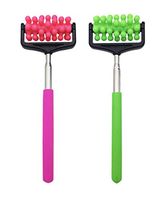 2 Pack of Extendable Telescopic Massage Rollers (Pink & Green)