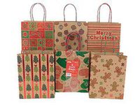 Paper Bag (6PK) Medium Kraft Christmas Bags