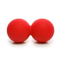 HETAO Peanut Massage Ball,Double Lacrosse Massage Ball,Silicone Healthy Massage Ball,Physical Therapy Mobility Ball For, Myofascial Release,(2 Massage Balls),Red