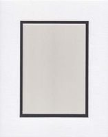 Pack of (5) 16x20 White & Black Double Picture Mats with White Core Bevel Cut for 11x14 Pictures