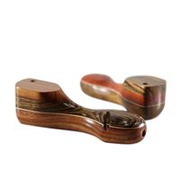 4" Sculpted Wooden Smoking Pipe w/Swivel Lid and Accents (Made in America from Exotic Hardwoods)