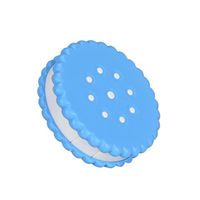 Biscuit Contact Lens Case, TONSEE Candy Color Cookie Cake Lenses Storage Box (Blue)