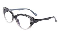 MEDOLONG Women's Cateye Frame CR39 Asymptotic Multi Focus Computer Reading Glasses-MF1075(C1,no anti-blue,up+0.00,down+1.75)