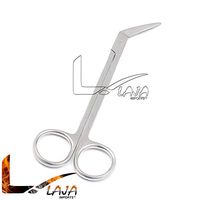 LAJA IMPORTS Dental Gum Scissors Kelly 6.25" S/S Angular Smooth Angular ONE Serrated Blade.