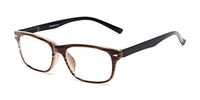 Readers.com Reading Glasses: The Williamsburg Bifocal Reader, Plastic Retro Square Style for Men and Women - Brown Stripe, 2.00