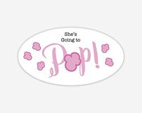 42ct, Going to Pop Stickers, Baby Shower Popcorn Stickers, 2.5 inches (368-3-PP-OV)