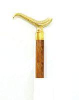 AS Artisans Today Deals On - 37 Inch Walking Stick Derby Wooden Walking Stick Cane for Men and Women - Brown Ebony Brass Fish Handle in Golden Tone Natural Wood Walking Stick Cane for Men/Women