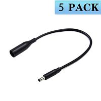 Dongle Tip Adapter 7.4mm to 4.5mm for Dell DC Power Cable P/N: D5G6M, 57J49, 331-9319 for Dell M3800 XPS 12 13 15 5930 18 1810 1820 Inspiron 11 13 14 15 17(5PACK)