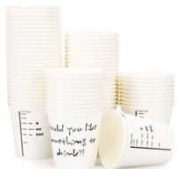 350 Pack Hot Coffee Drink Paper Cups Measuring cup(ml)_6.5oz