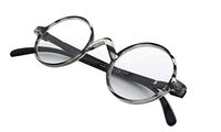 Reading Glasses with Spring Hinge - Professer Round Readers Men- Reading Eyeglasses Women Grey Stripe Frame +0.5