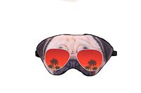 dressfan Cute 3D Animal Dog Eye Mask for Sleeping Eyeshade Soft Sleeping Mask with Printed Glasses for Kids Adult Women Men