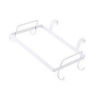 Trash Rack Rubbish Hanger Garbage Bag Holder Hanging Bags Stand Storage Garbage Bags Rack for Kitchen Cupboard Cabinet (26x15.3x7.7cm) - White