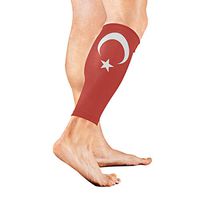 Anyangquji Turkish Flag Sports Calf Compression Sleeve Strong Calf Support for Runners(1 Pair)