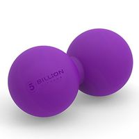 5BILLION Peanut Massage Ball - Double Lacrosse Massage Ball & Mobility Ball for Physical Therapy - Deep Tissue Massage Tool for Myofascial Release, Muscle Relaxer, Acupoint Massage (Purple)