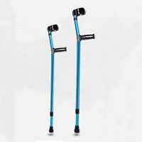 Sisyria Pair of Ergonomic Lightweight Forearm Walking Crutches, 14 Gears Adjustable Walking Sticks 84-116cm, Healthcare Mobility aids