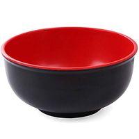 Red and black two-color ramen bowl extra thick bowl of tableware plastic bowl spicy bowl instant noodle bowl imitation porcelain bowl (Size : XL)