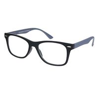 Matte Rubberized Hipster Horn Rim Spring Hinge Reading Glasses Black +1.25
