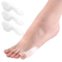 SpringPear 2 Pairs Transparent Breathable Silicone Small Toe Spreader Protect Against Hallux Valgus Relief Feet Pressure and Pain (4 Pcs)
