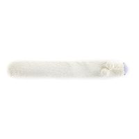 Warmies PVC Extra Long Hot Water Bottles with Fabric Sleeve, 78cm x 12cms (Approx), Cream Fur