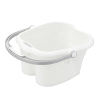 AI® Foot Tub Thick Plastic Footbath Massage Foot Bath Heightening Basin Bath Household Footbath Old People Kids are Available Foot Bath Basin 38.5 * 38.7 * 42.8cm (Color : White)