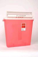 Kendall Sharps Container 3 Gallon In Room Red With Clear Top - Model 85221r