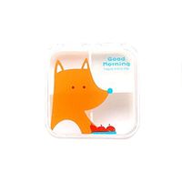 bjduck99 Cartoon Animal Print Pill Box Storage Case Travel Vitamin Organizer - Random 4 Compartments