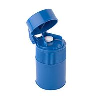 Ezy Dose Pill Crusher and Grinder | Crushes Pills, Vitamins, Tablets | Stainless Steel Blade | Removable Drinking Cup | Blue