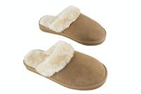 WellBeing Pro Women's Suede Orthotic Slippers with Arch Support 40/ EU Tan