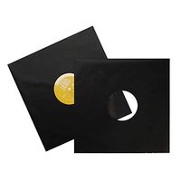 Matte Black Record Sleeves | Pack of 100 | 12 x 12 + ⅛ | Protective Outer Sleeves for Single 12 Inch Vinyl Record Albums | Poly Vinyl Sleeve Storage Protects From Wear, Scratch, Dust | BLPBMA