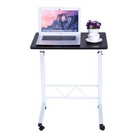 Xesvk Sofa Side End Table, US Stock - C Shaped Table Laptop Holder, End Stand Desk Coffee Tray Side Table, Notebook Tablet Beside Bed Sofa Portable Workstation, Over Bed Table (Black)